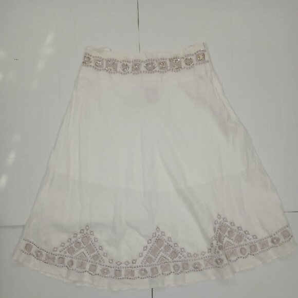 GASOLINO women's midi cream flared skirt size XL. - Picture 6 of 13